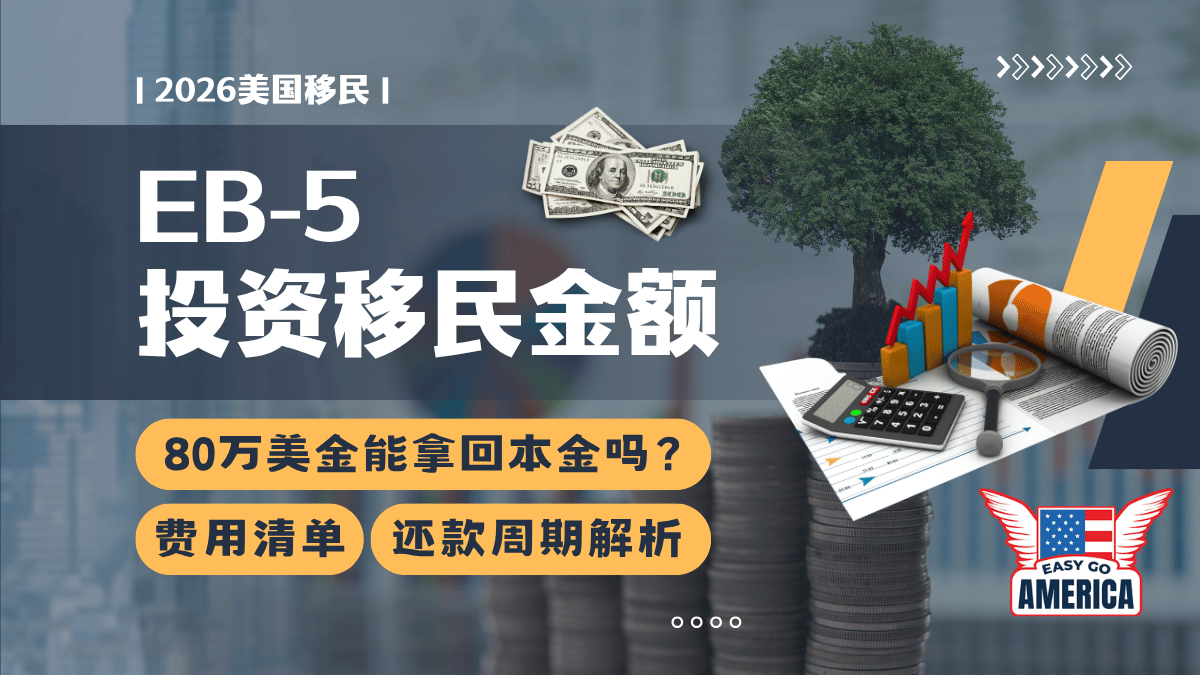 EB5投资移民金额-80万美金能退还吗?费用清单与退款流程指南